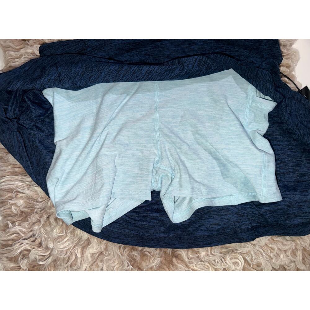 Kyodan women’s new blue & black activewear skort with side slit - Picture 10 of 13